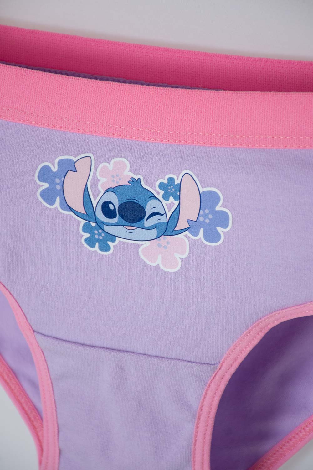 PACK X2  PANTIES DE STITCH LAVANDA Y BLANCO PARA NIÑA