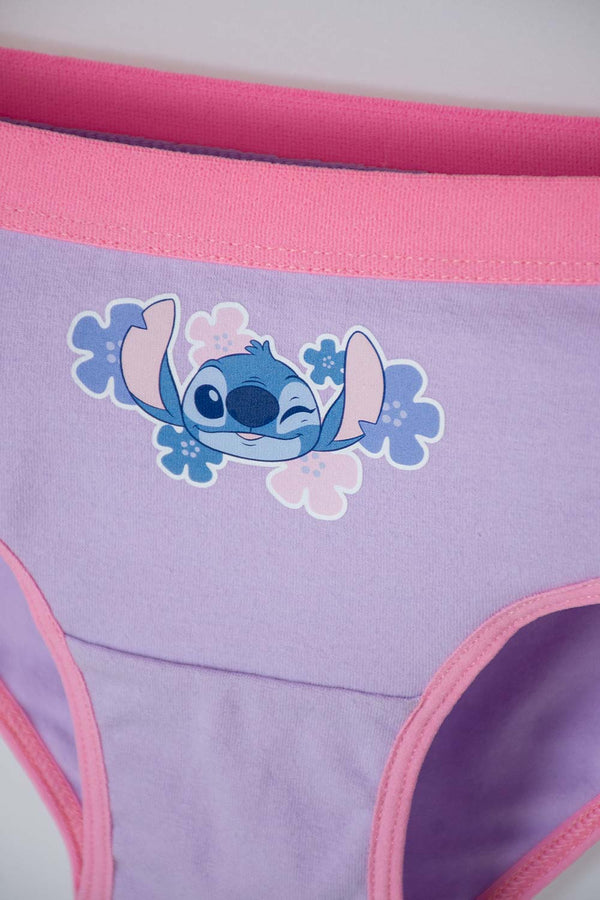 PACK X2  PANTIES DE STITCH LAVANDA Y BLANCO PARA NIÑA