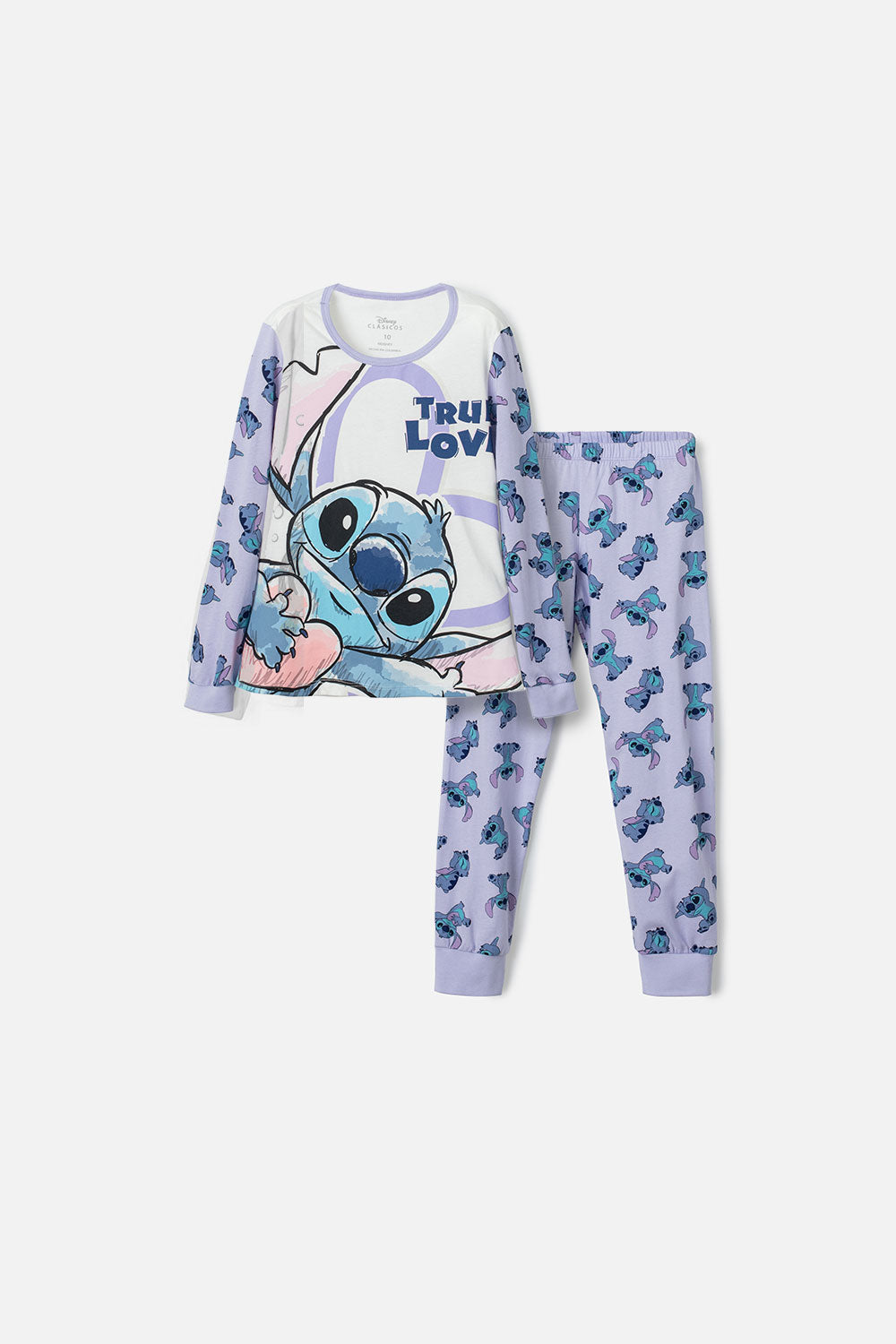PIJAMA DE LILO Y STITCH MANGA LARGA MULTICOLOR PARA NIÑA