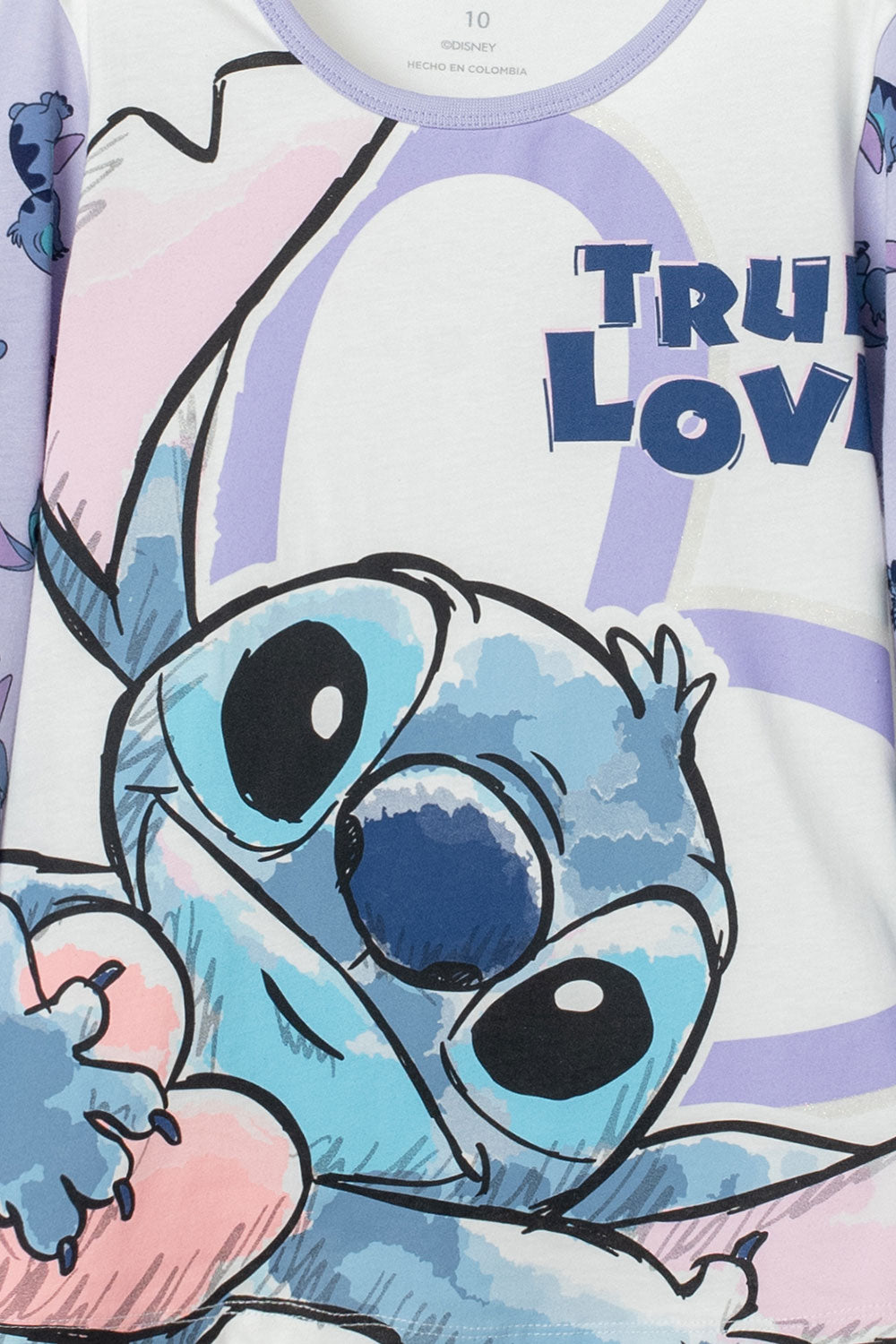 PIJAMA DE LILO Y STITCH MANGA LARGA MULTICOLOR PARA NIÑA