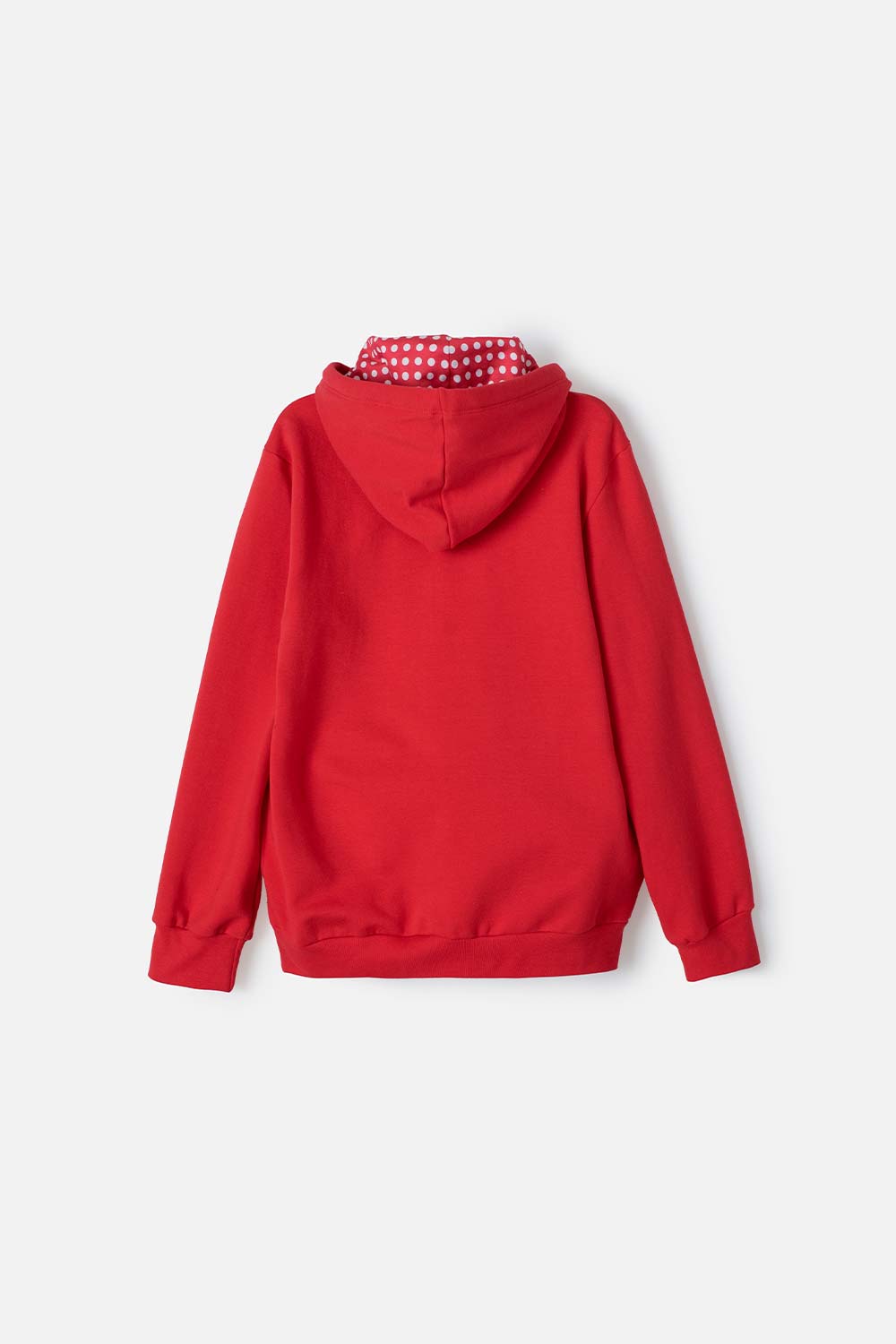 BUZO DE MINNIE MOUSE CON CAPUCHA ROJO PARA NIÑA