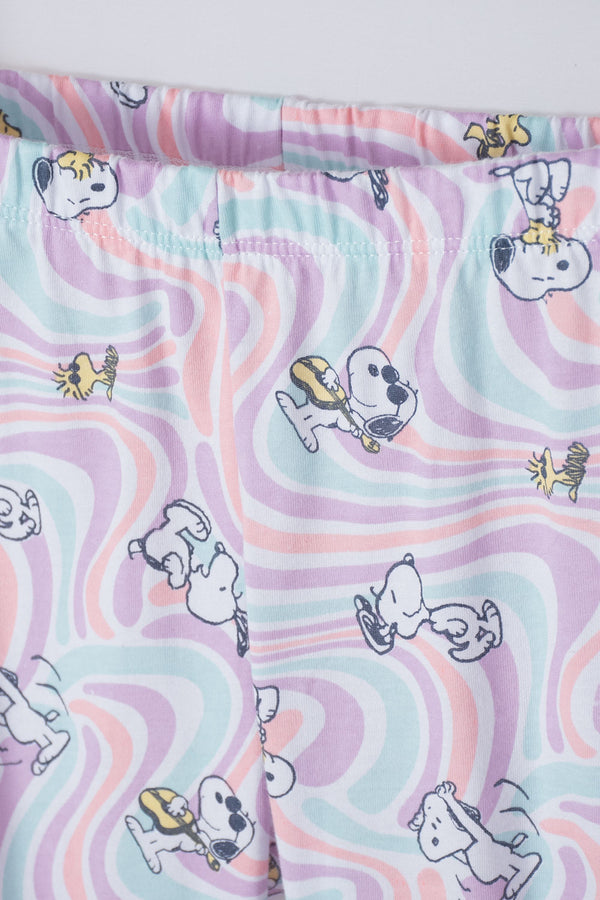 PIJAMA DE SNOOPY CON PANTALÓN LARGO MULTICOLOR PARA NIÑA
