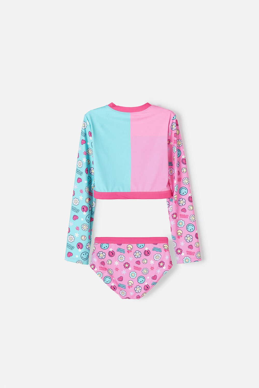 CONJUNTO DE BAÑO DE SMILEY MULTICOLOR PARA NIÑA
