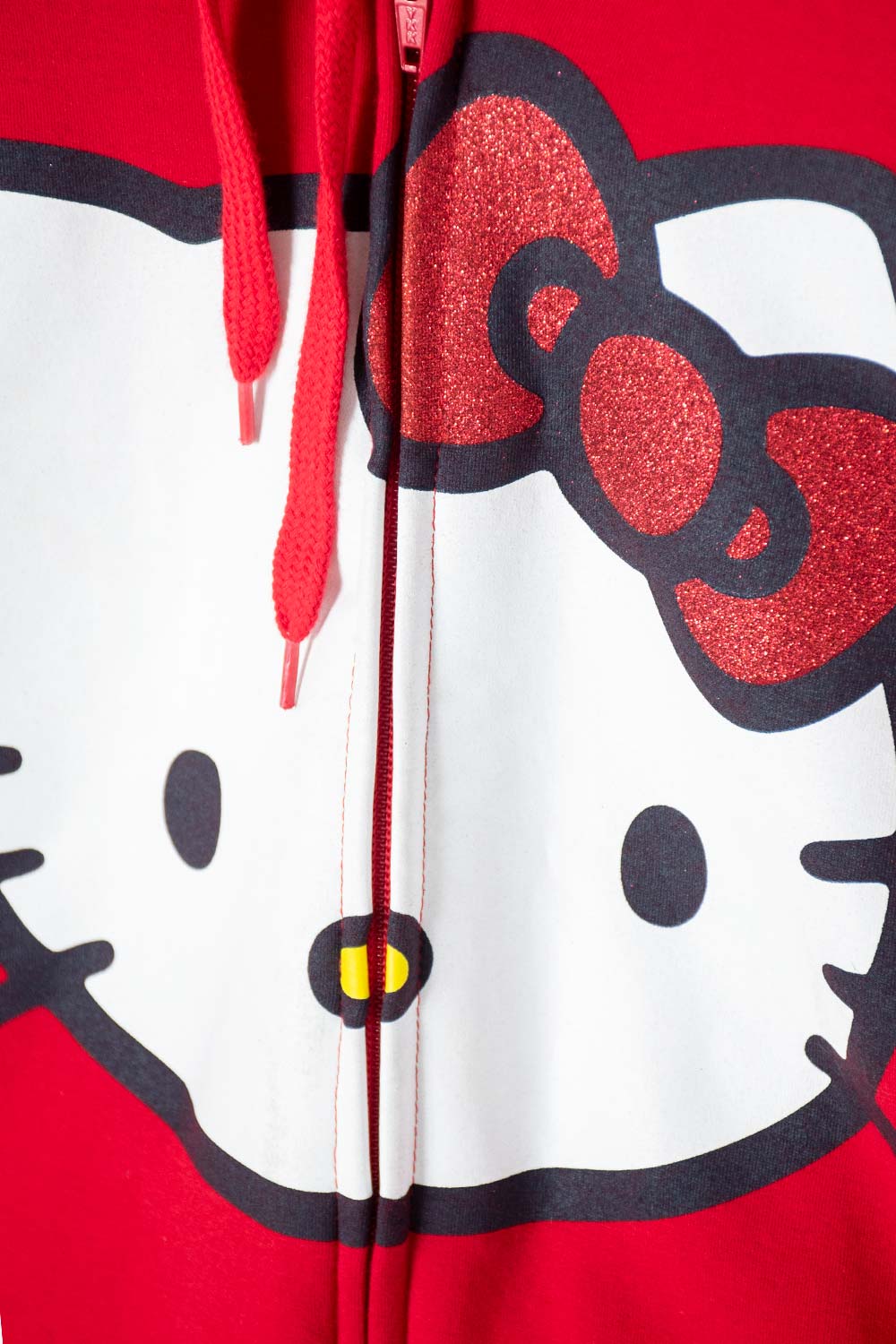 BUZO DE HELLO KITTY ROJO Y AZUL CON CAPUCHA/ABIERTO PARA NIÑA