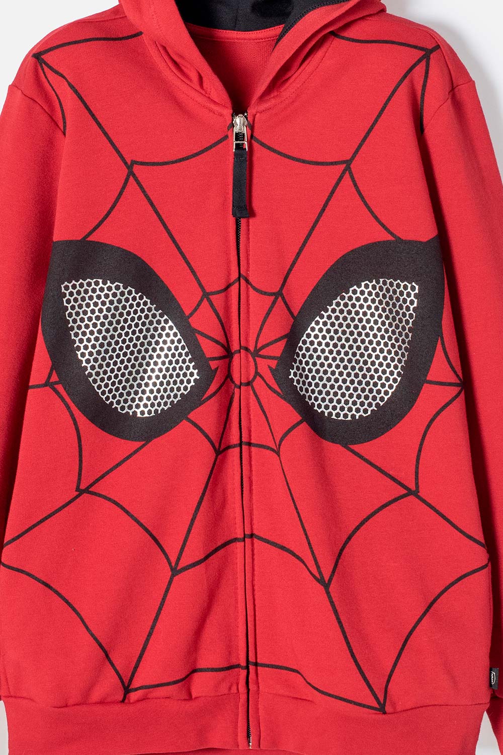 BUZO DE SPIDER-MAN CERRADO ROJO Y NEGRO PARA NIÑO