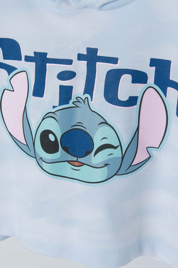 CONJUNTO DE LILO Y STITCH AZUL DE PANTALÓN LARGO PARA NIÑA