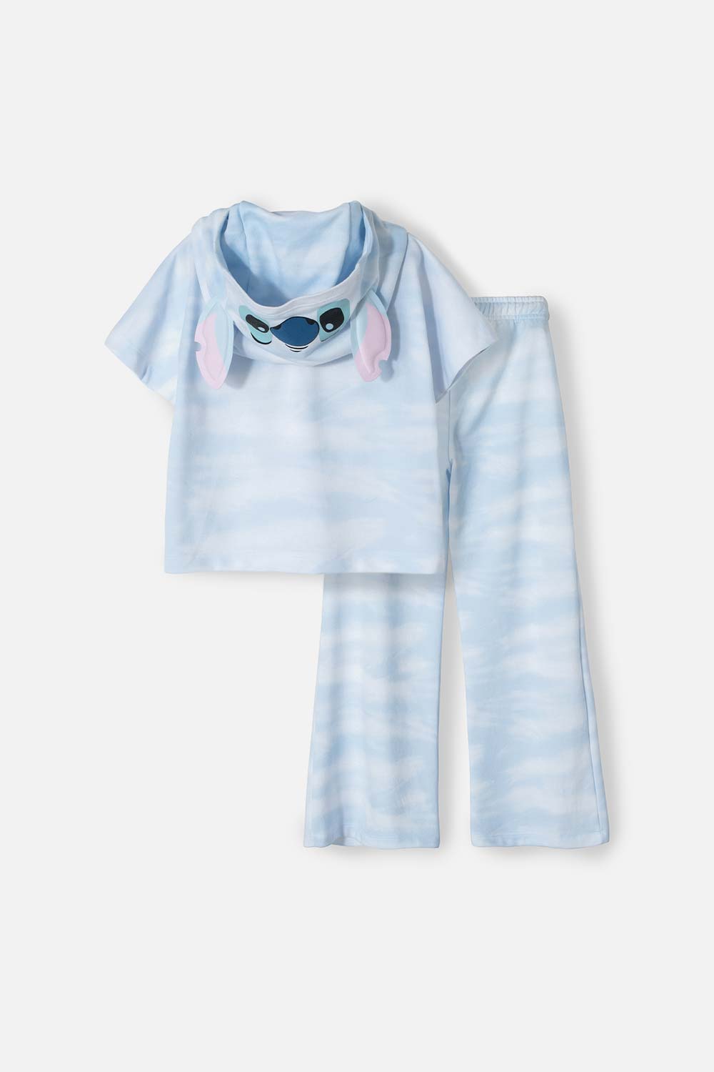 CONJUNTO DE LILO Y STITCH AZUL DE PANTALÓN LARGO PARA NIÑA