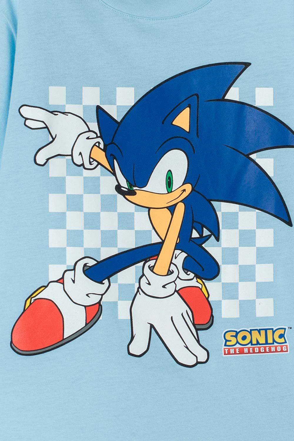 CAMISETA DE SONIC DE MANGA CORTA AZUL PARA NIÑO