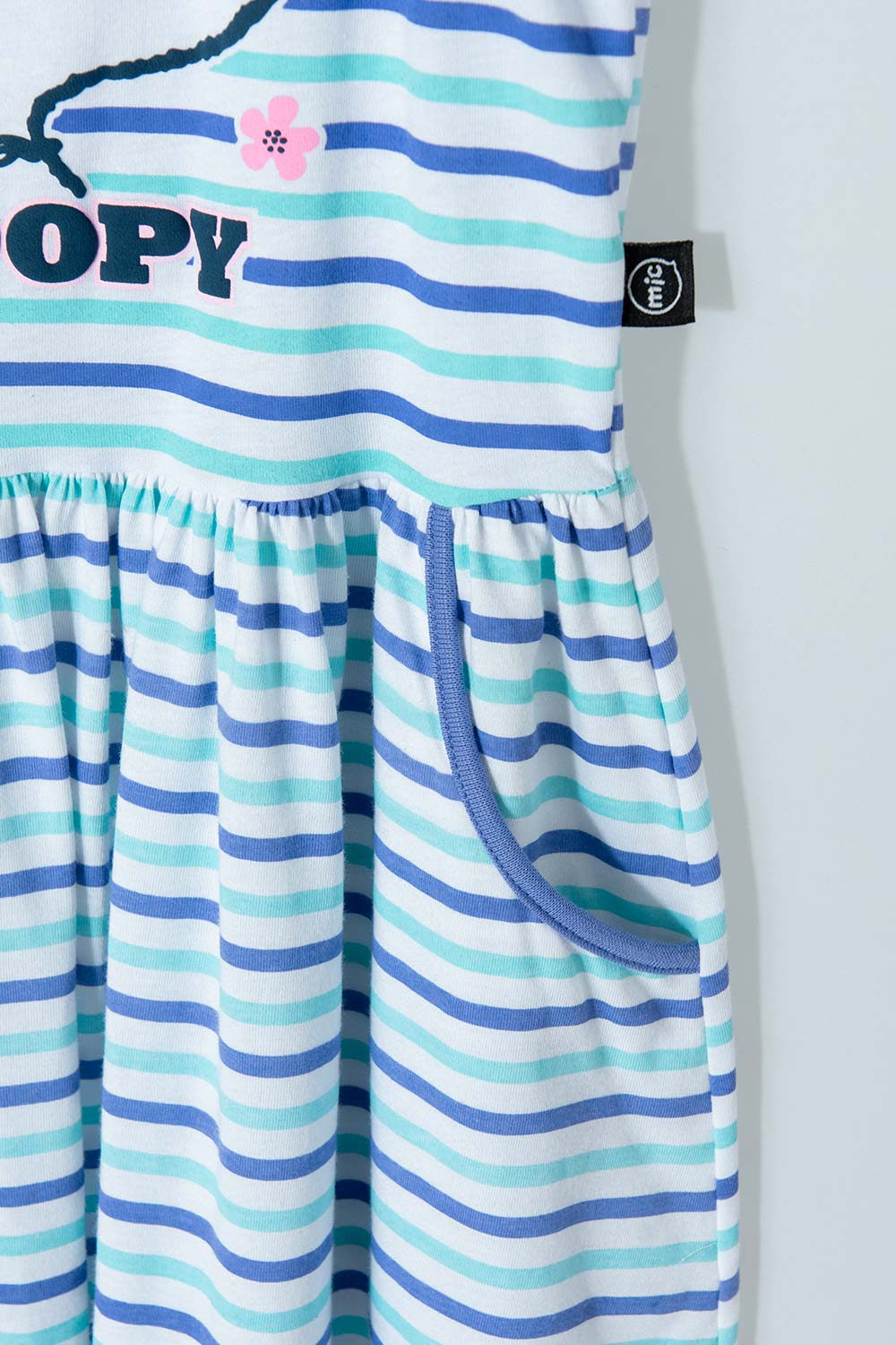 VESTIDO DE SNOOPY MULTICOLOR MANGA SISA PARA NIÑA