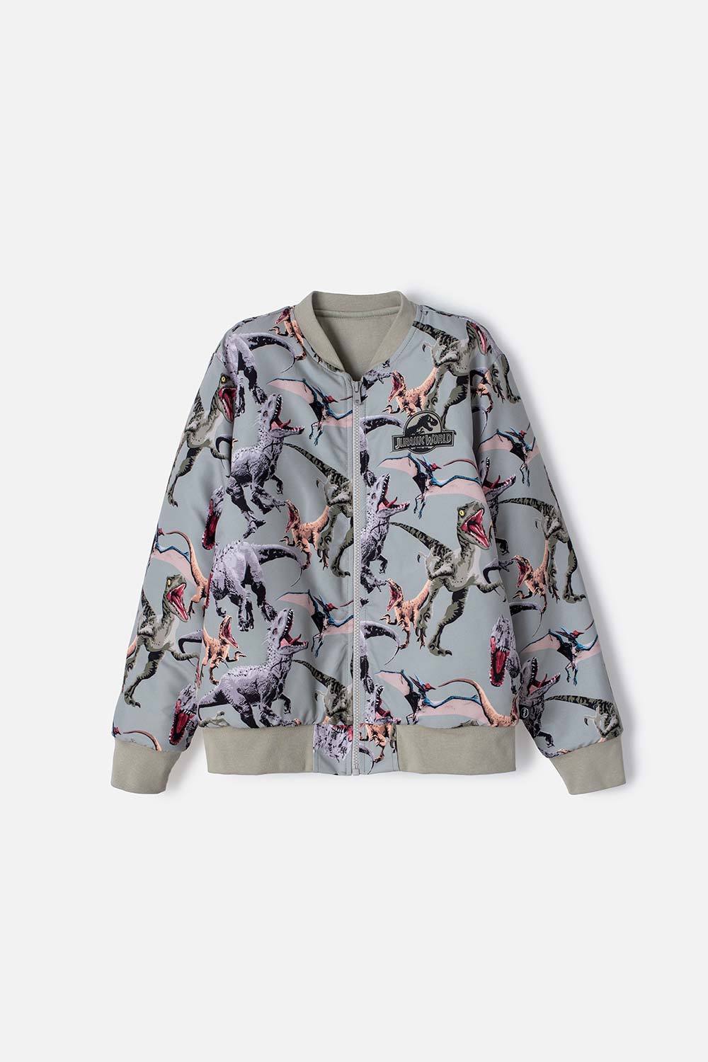 CHAQUETA DE JURASSIC WORLD CON CIERRE VERDE OLIVA PARA NIÑO