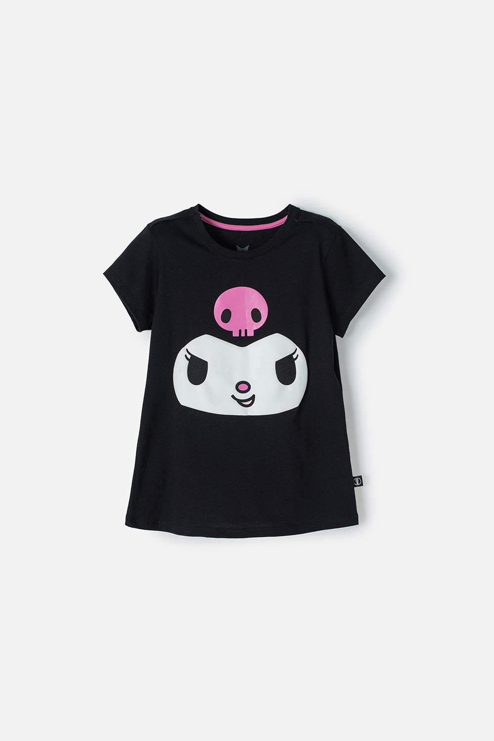 CAMISETA DE KUROMI NEGRA MANGA CORTA PARA NIÑA