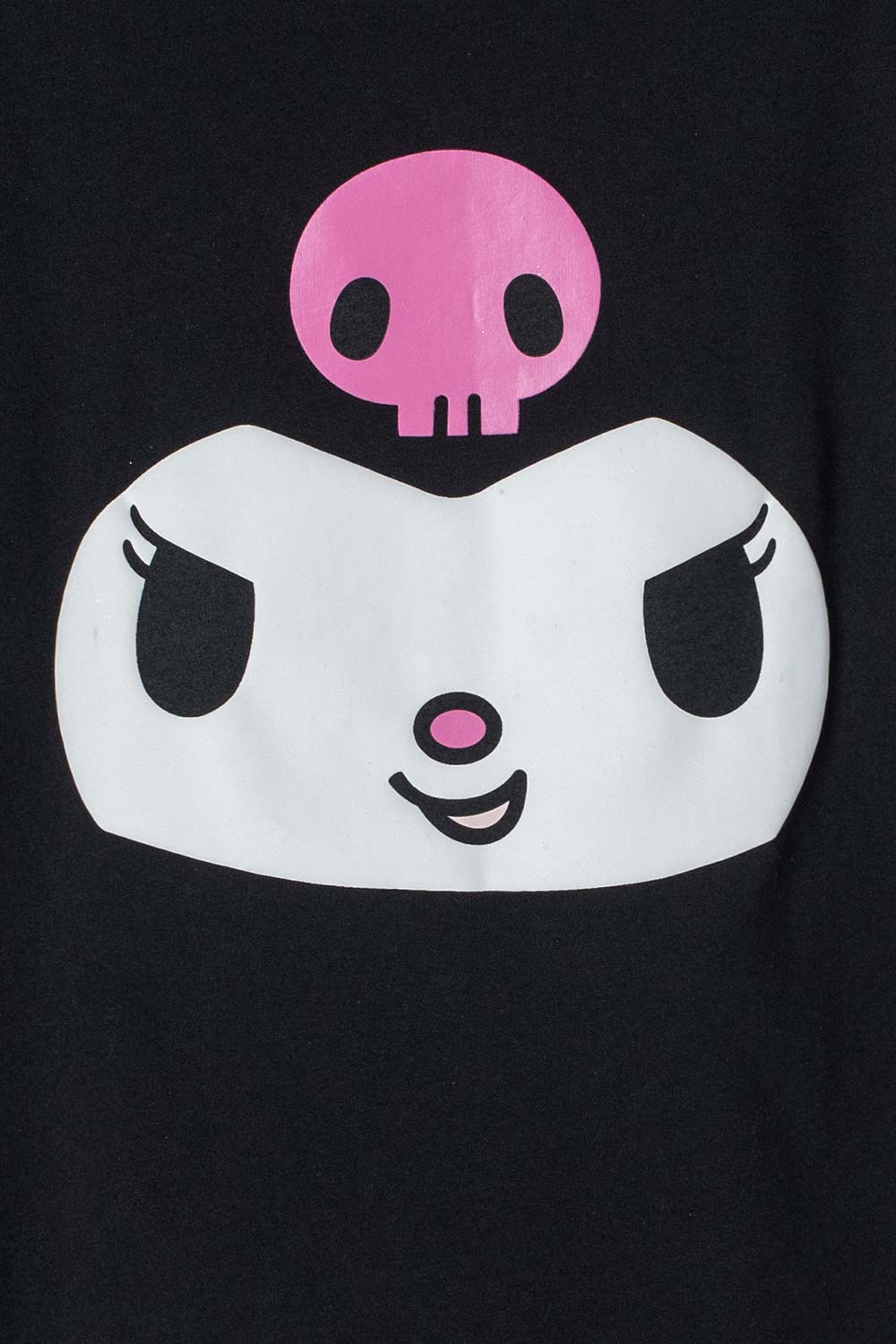 CAMISETA DE KUROMI NEGRA MANGA CORTA PARA NIÑA