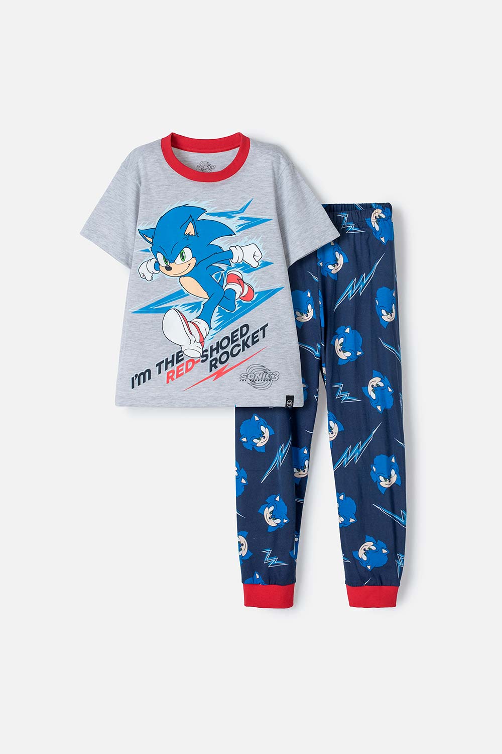 PIJAMA DE SONIC PANTALÓN LARGO MULTICOLOR PARA NIÑO
