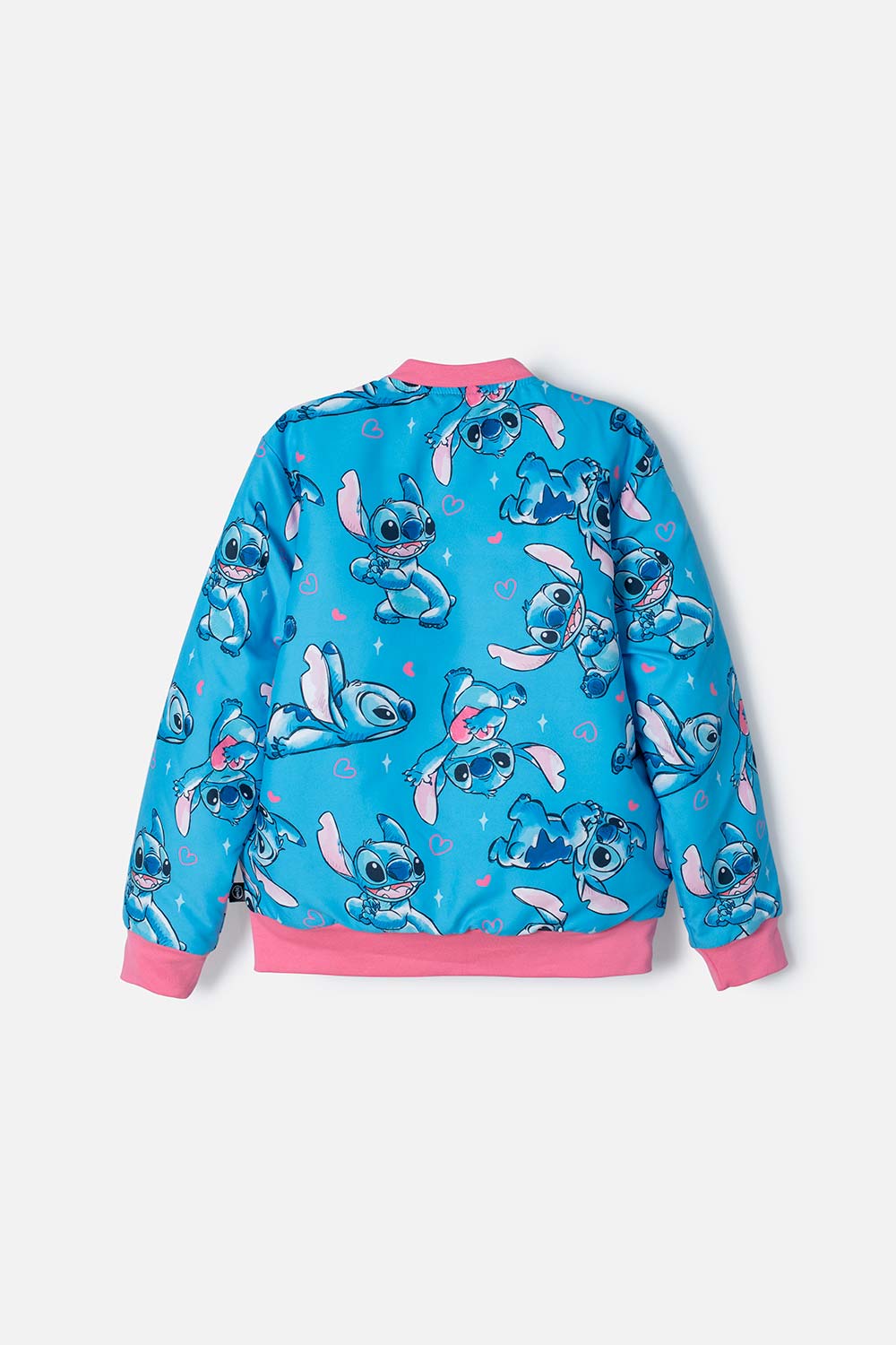 CHAQUETA DE STITCH AZUL CON CIERRE PARA NIÑA