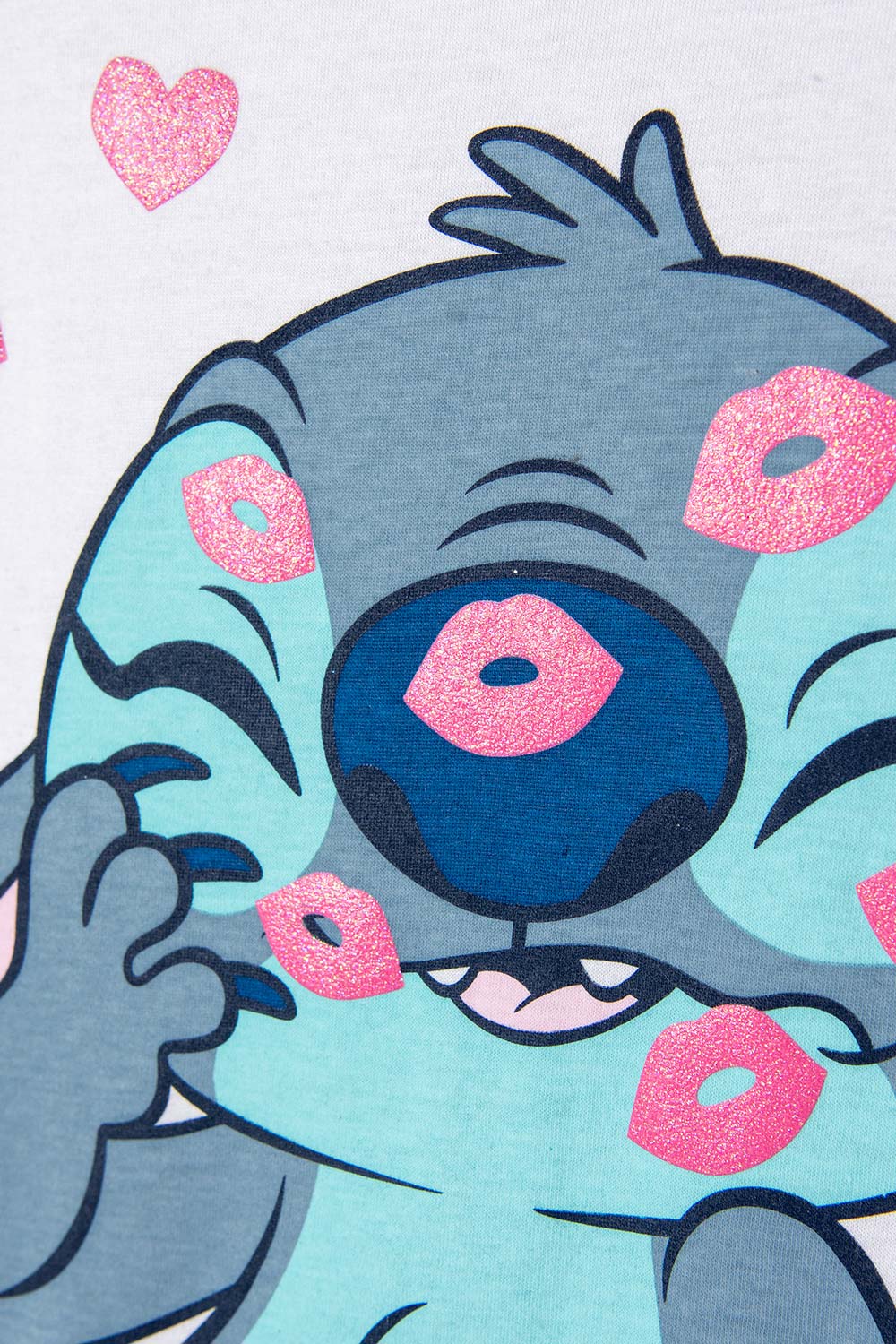 PIJAMA DE STITCH BLANCA DE PANTALÓN LARGO PARA NIÑA