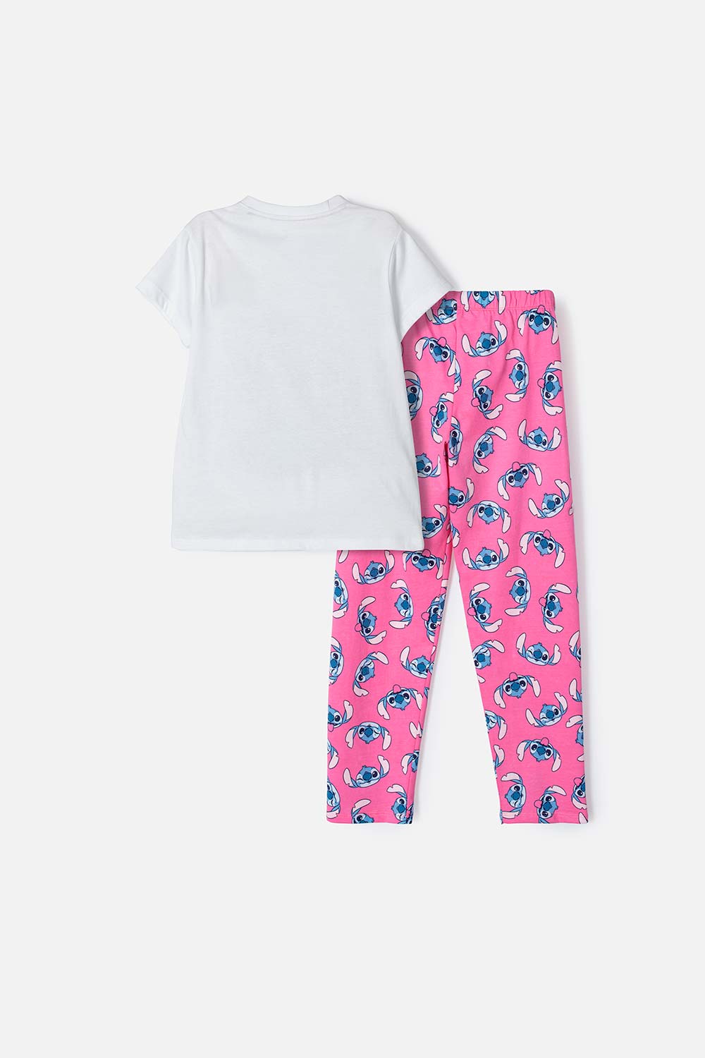 PIJAMA DE STITCH BLANCA DE PANTALÓN LARGO PARA NIÑA