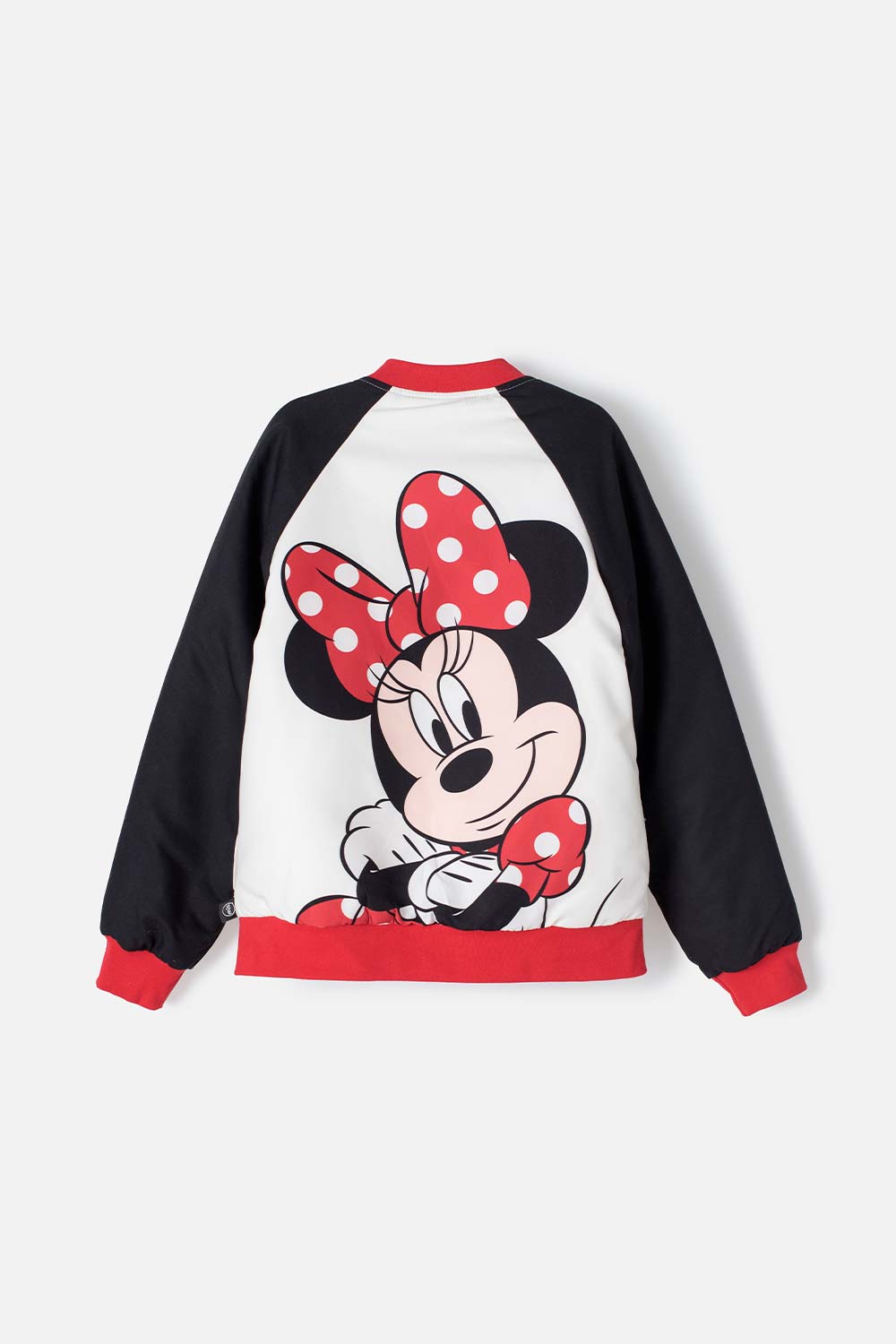 CHAQUETA DE MINNIE MOUSE CON CIERRE BLANCO Y ROJO PARA NIÑA
