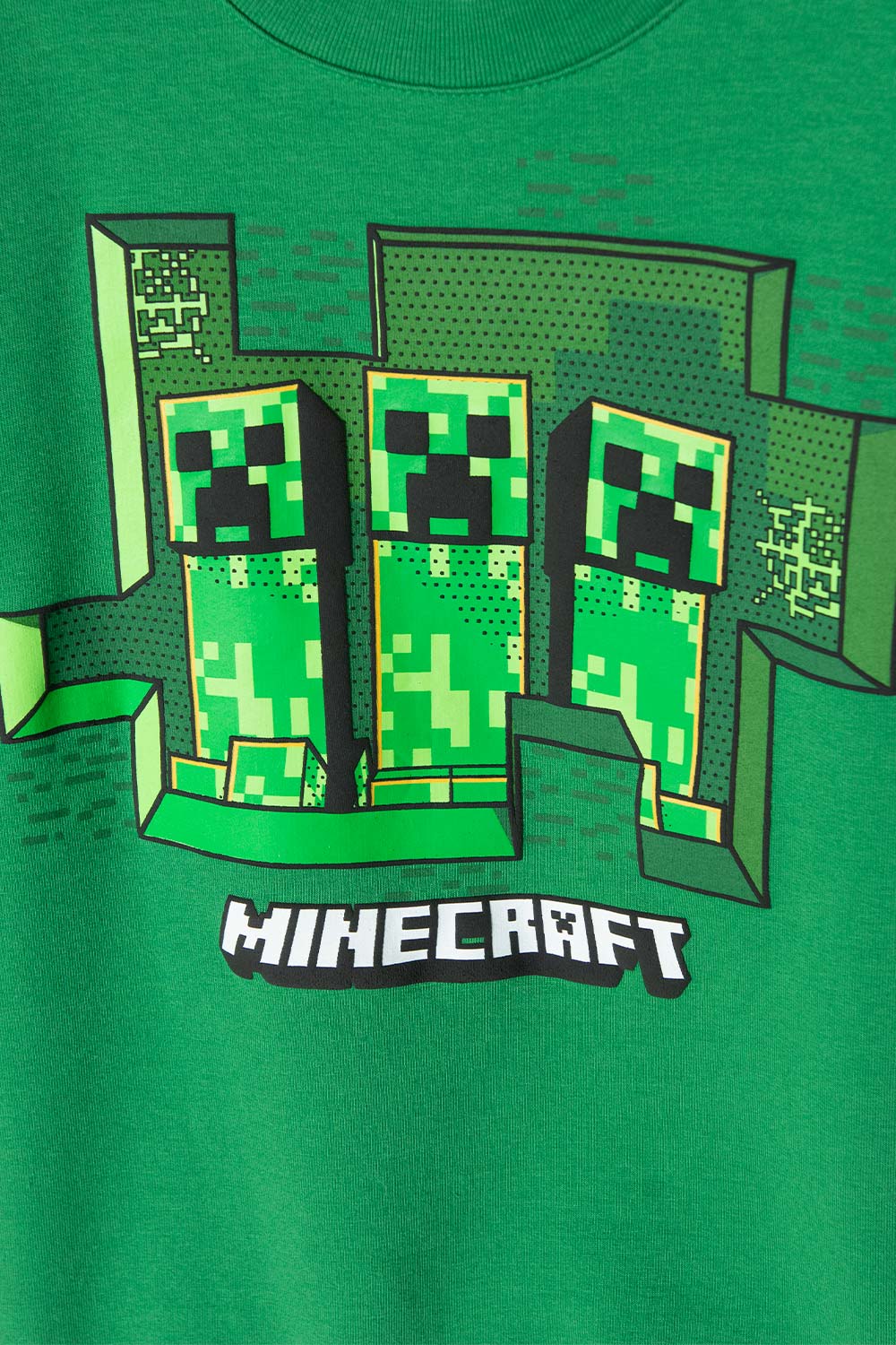 BUZO DE MINECRAFT VERDE DE DISEÑO CERRADO PARA NIÑO