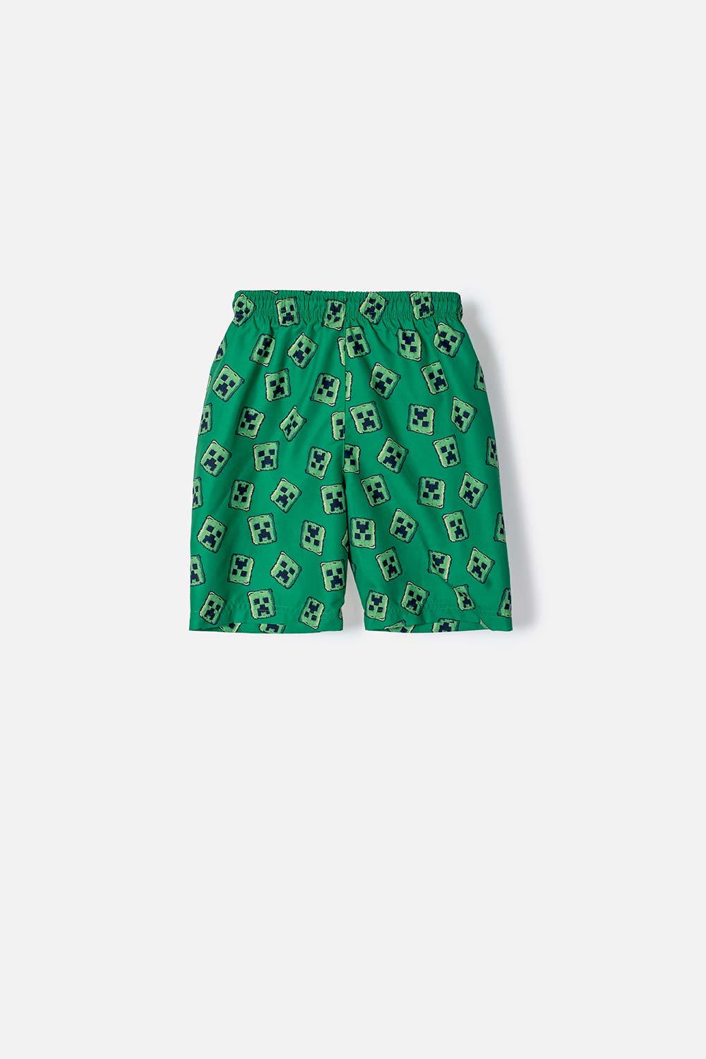 PANTALONETA DE BAÑO DE MINECRAFT VERDE CON CORDÓN EN CINTURA PARA NIÑO
