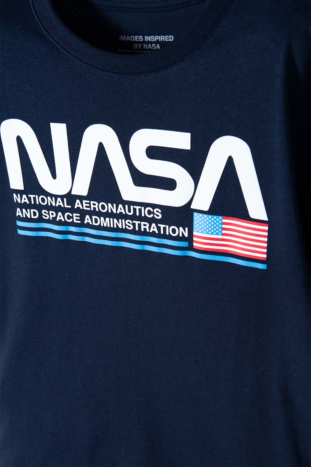 CAMISETA NASA MANGA CORTA AZUL PARA NIÑO
