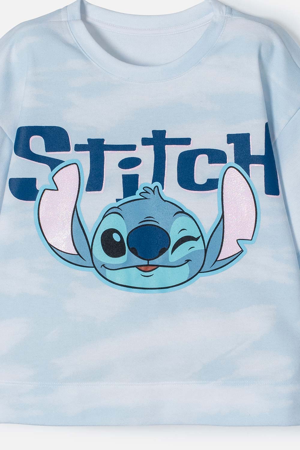 CONJUNTO DE STITCH AZUL CON PANTALÓN LARGO PARA NIÑA
