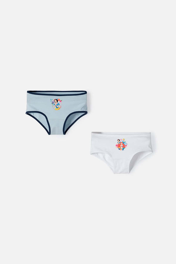 PACK X2 PANTIES PRINCESAS DISNEY MULTICOLOR PARA NIÑA