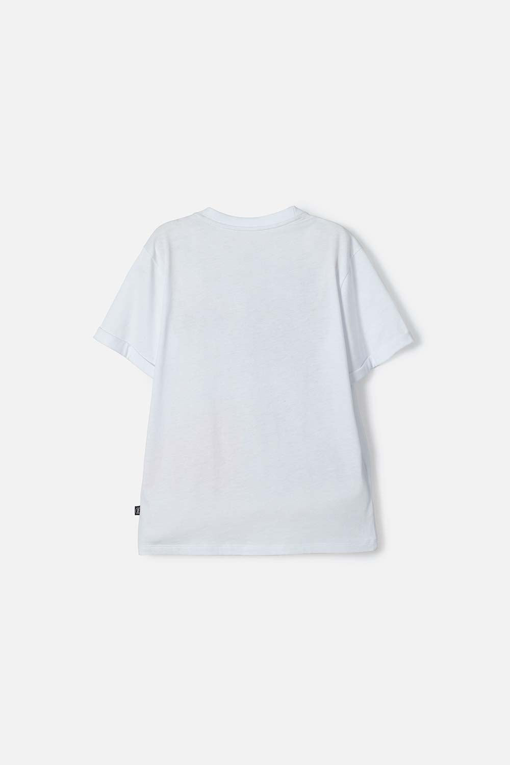 CAMISETA DE MY MELODY & KUROMI BLANCA ESTAMPADA EN FRENTE PARA NIÑA