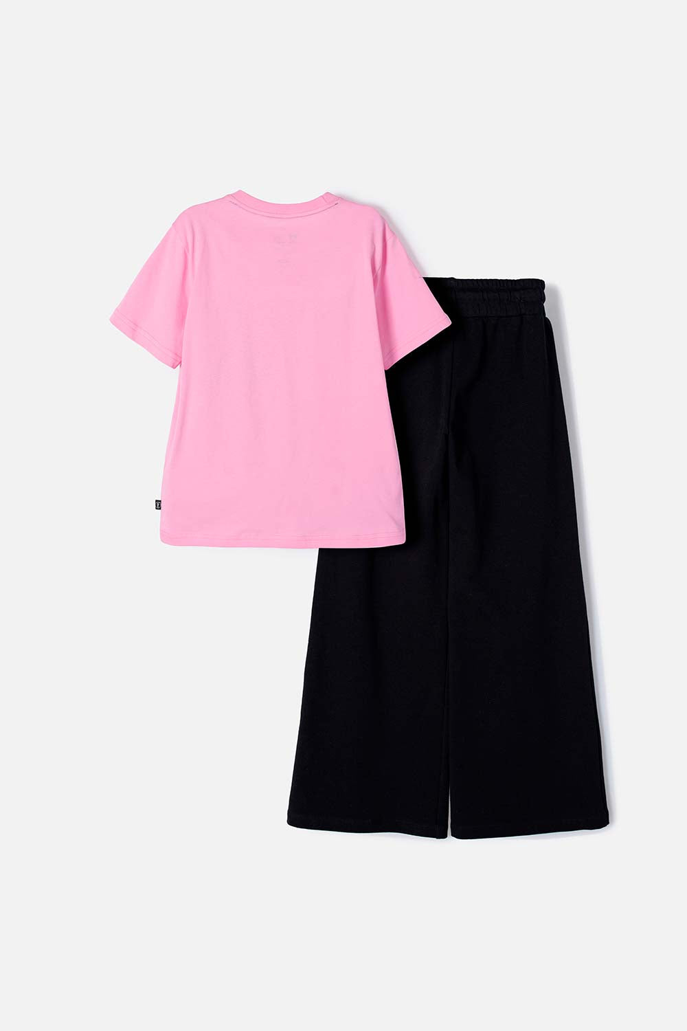 CONJUNTO DE MY MELODY & KUROMI ROSADO Y NEGRO DE PANTALÓN LARGO PARA NIÑA