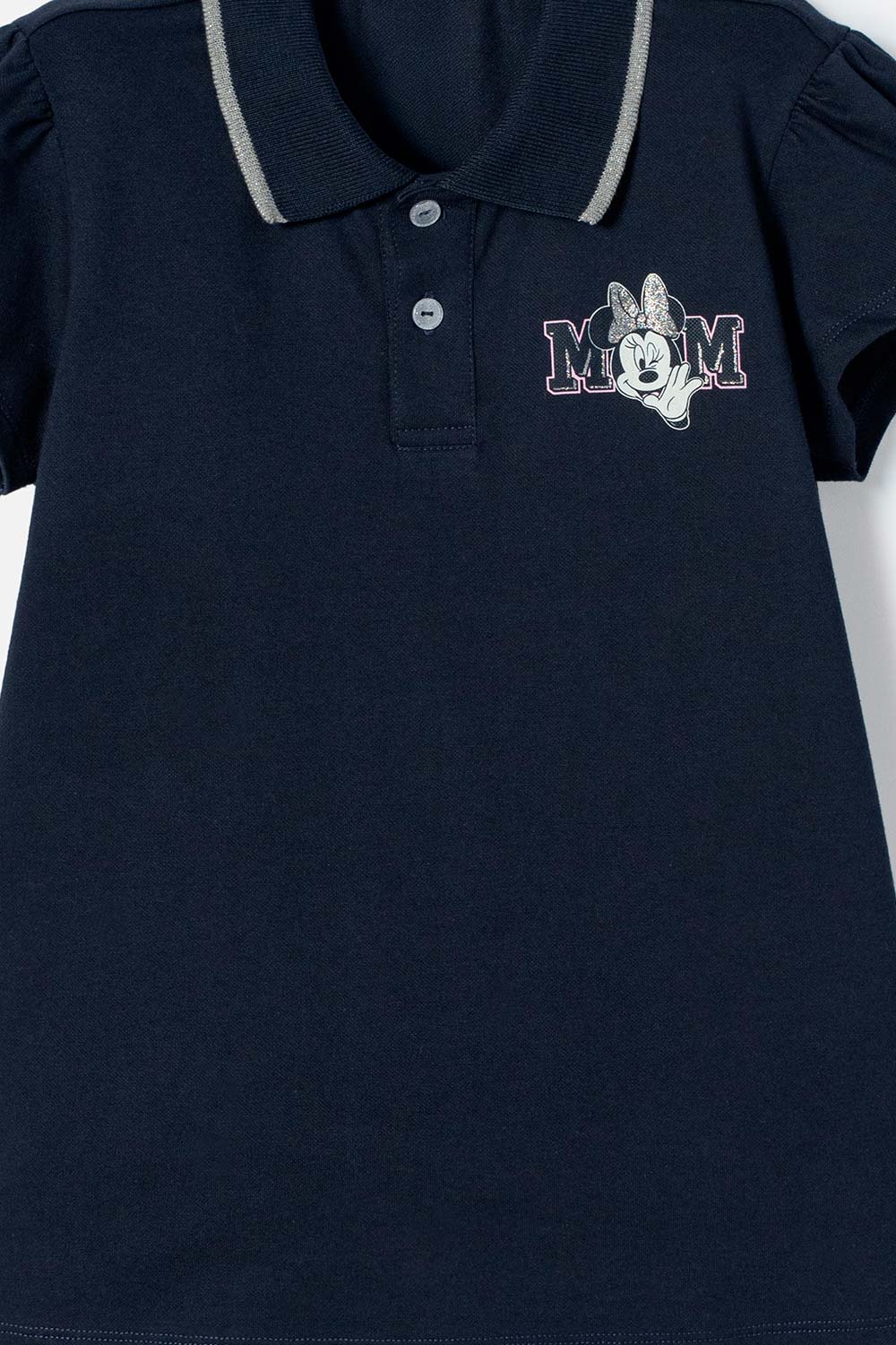 CAMISETA DE MINNIE MOUSE AZUL TIPO POLO PARA NIÑA