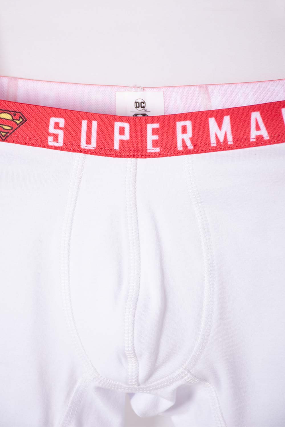 PACK X2 BOXER DE SUPERMAN AZUL, BLANCO Y ROJO ESTAMPADOS PARA NIÑO