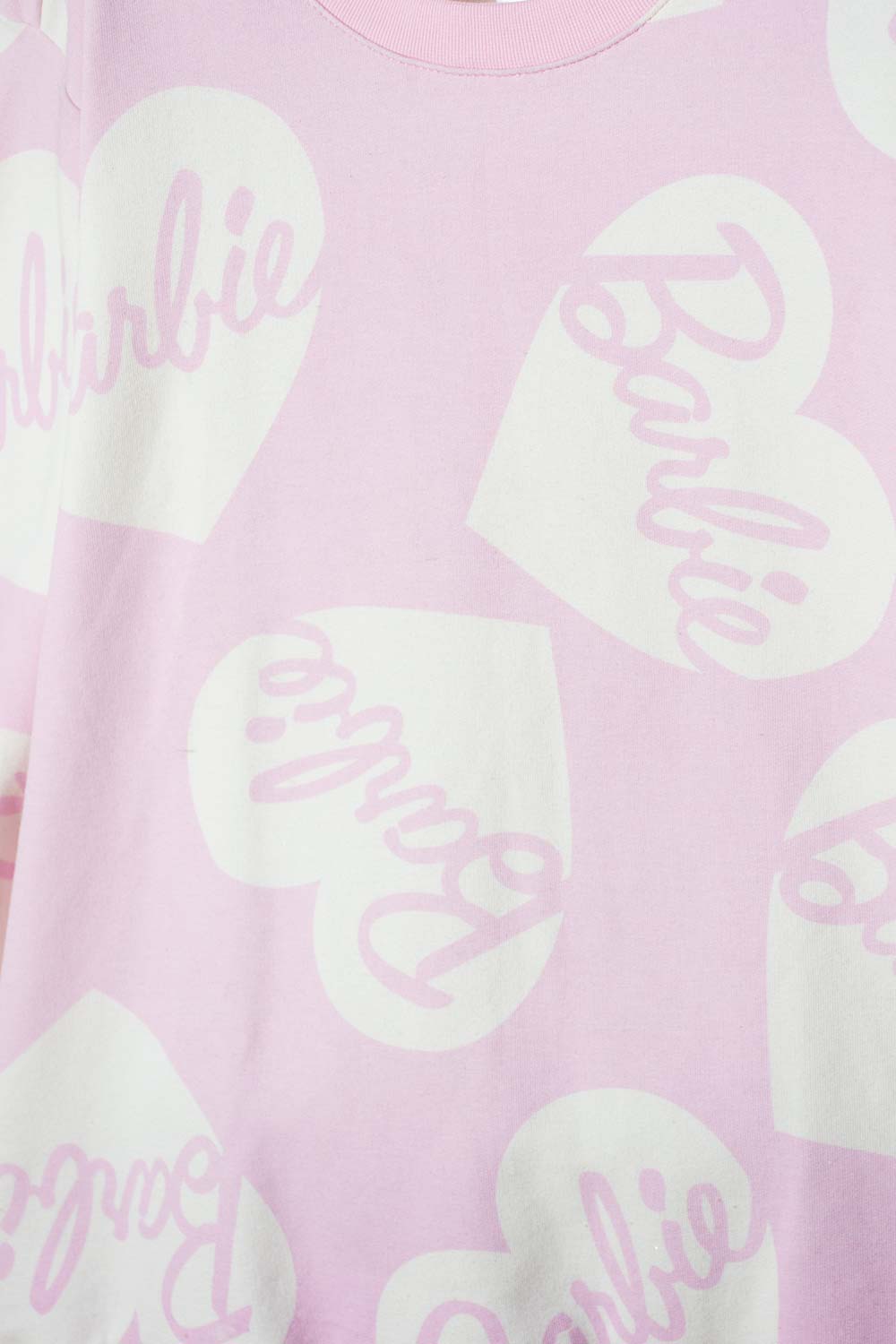 CONJUNTO DE BARBIE ROSADO CON JOGGER PARA NIÑA