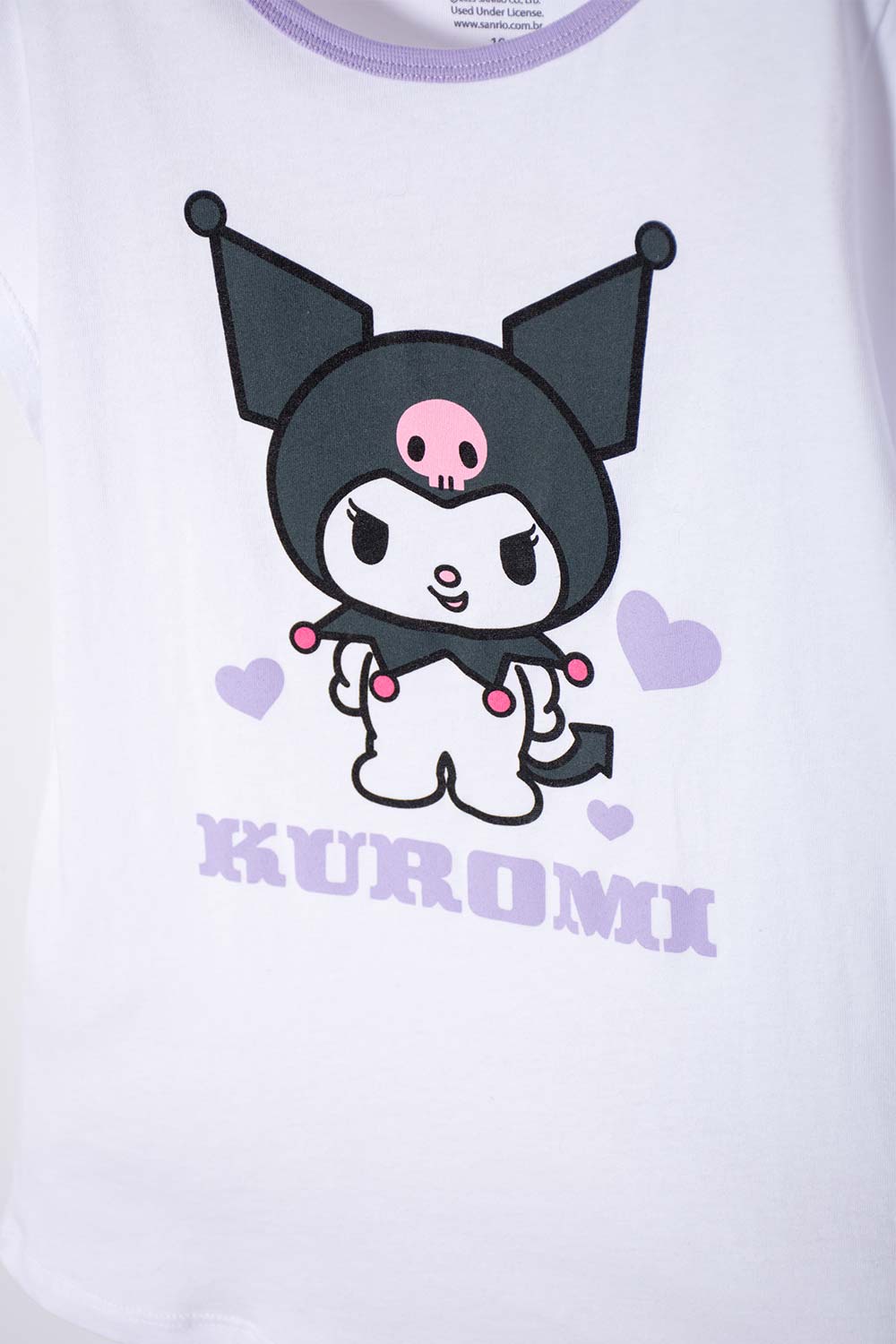 PIJAMA DE KUROMI CON PANTALÓN LARGO MULTICOLOR PARA NIÑA