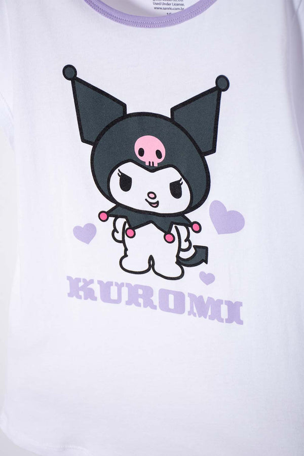PIJAMA DE KUROMI CON PANTALÓN LARGO MULTICOLOR PARA NIÑA