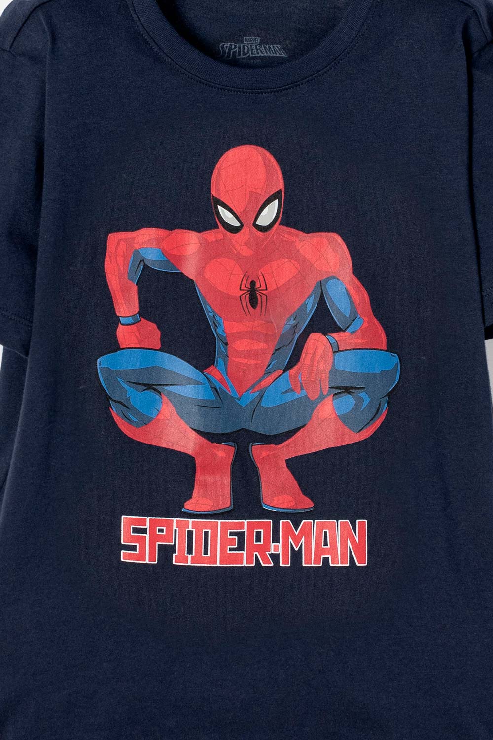 CAMISETA DE SPIDER-MAN MANGA CORTA AZUL PARA NIÑO
