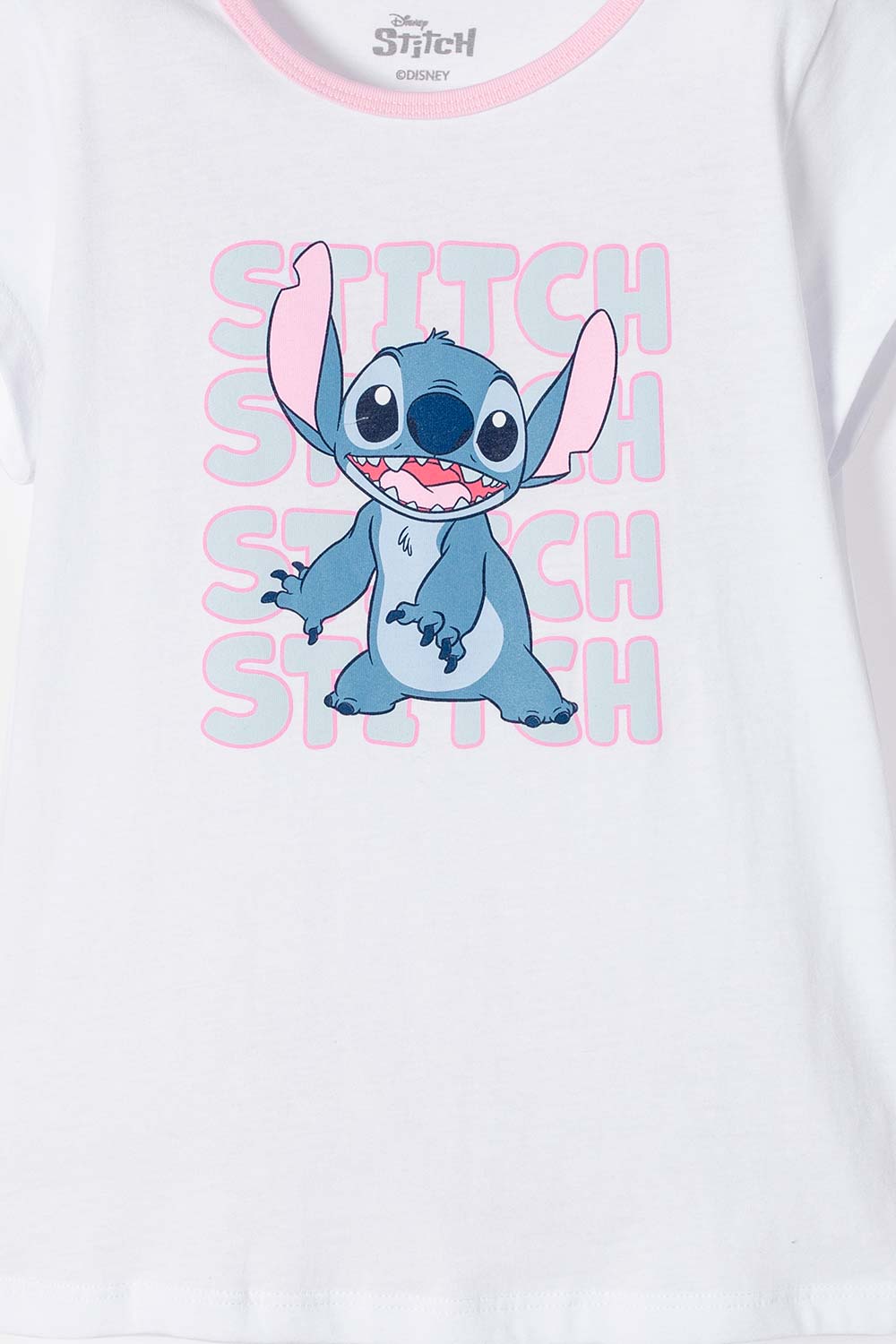 PIJAMA DE STITCH CON PANTALÓN MULTICOLOR PARA NIÑA