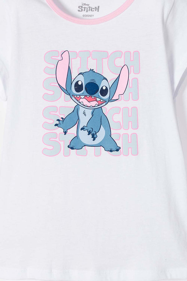 PIJAMA DE STITCH CON PANTALÓN MULTICOLOR PARA NIÑA