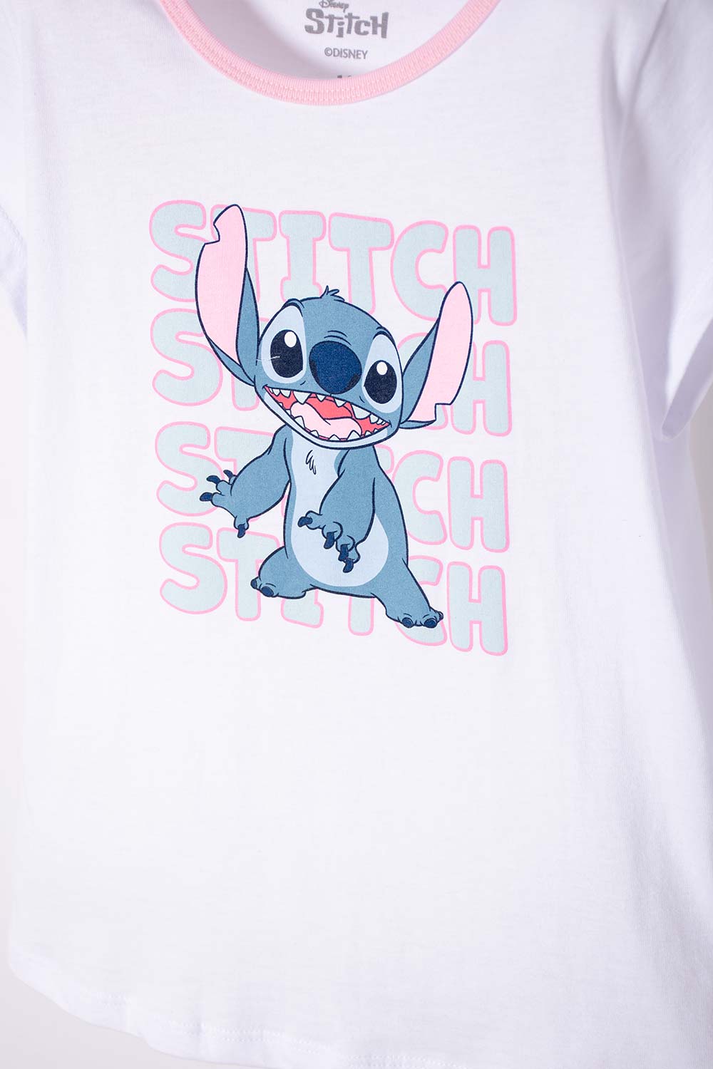 PIJAMA DE STITCH CON PANTALÓN MULTICOLOR PARA NIÑA