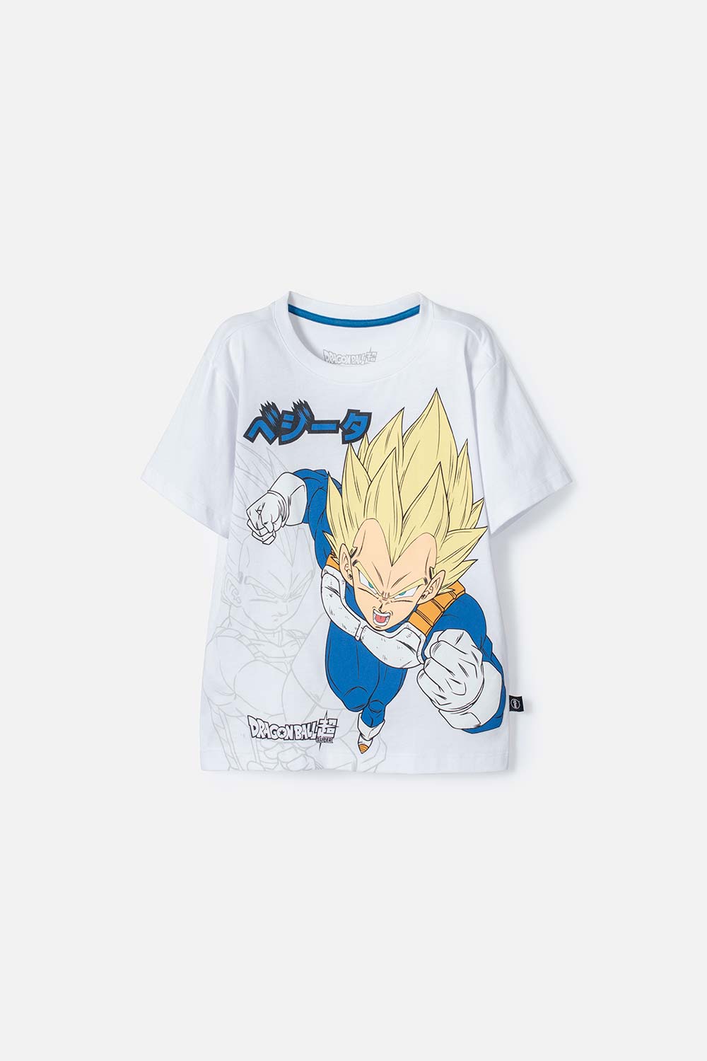 CAMISETA DE DRAGON BALL MANGA CORTA BLANCO PARA NIÑO