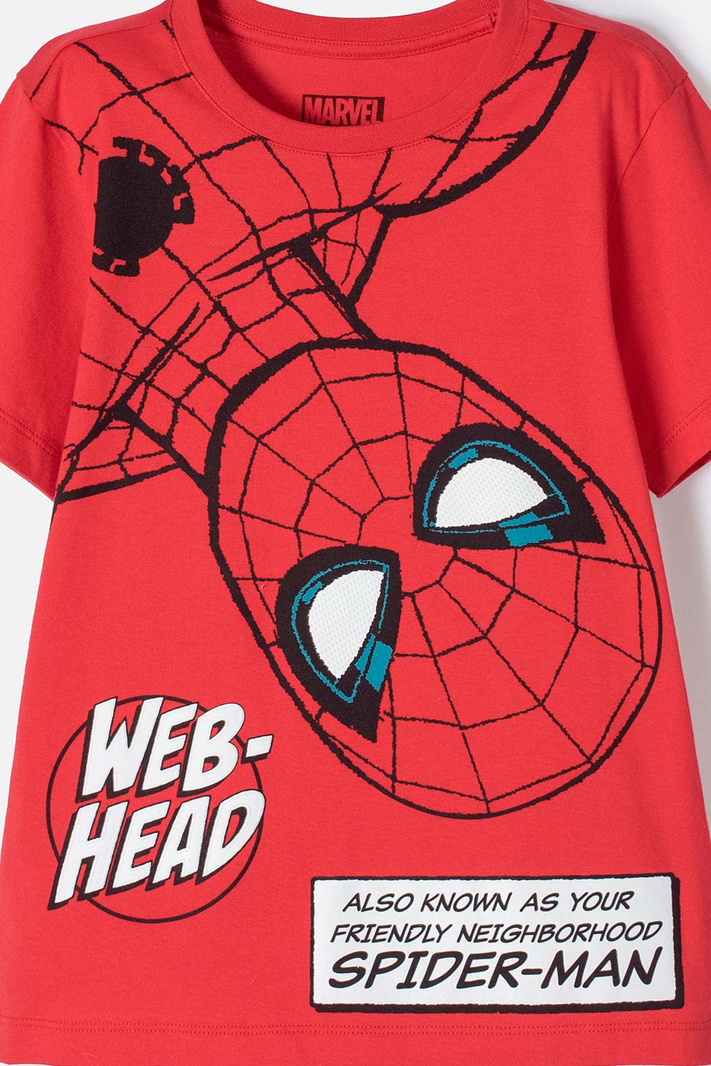 CAMISETA DE SPIDER-MAN MANGA CORTA ROJO PARA NIÑO