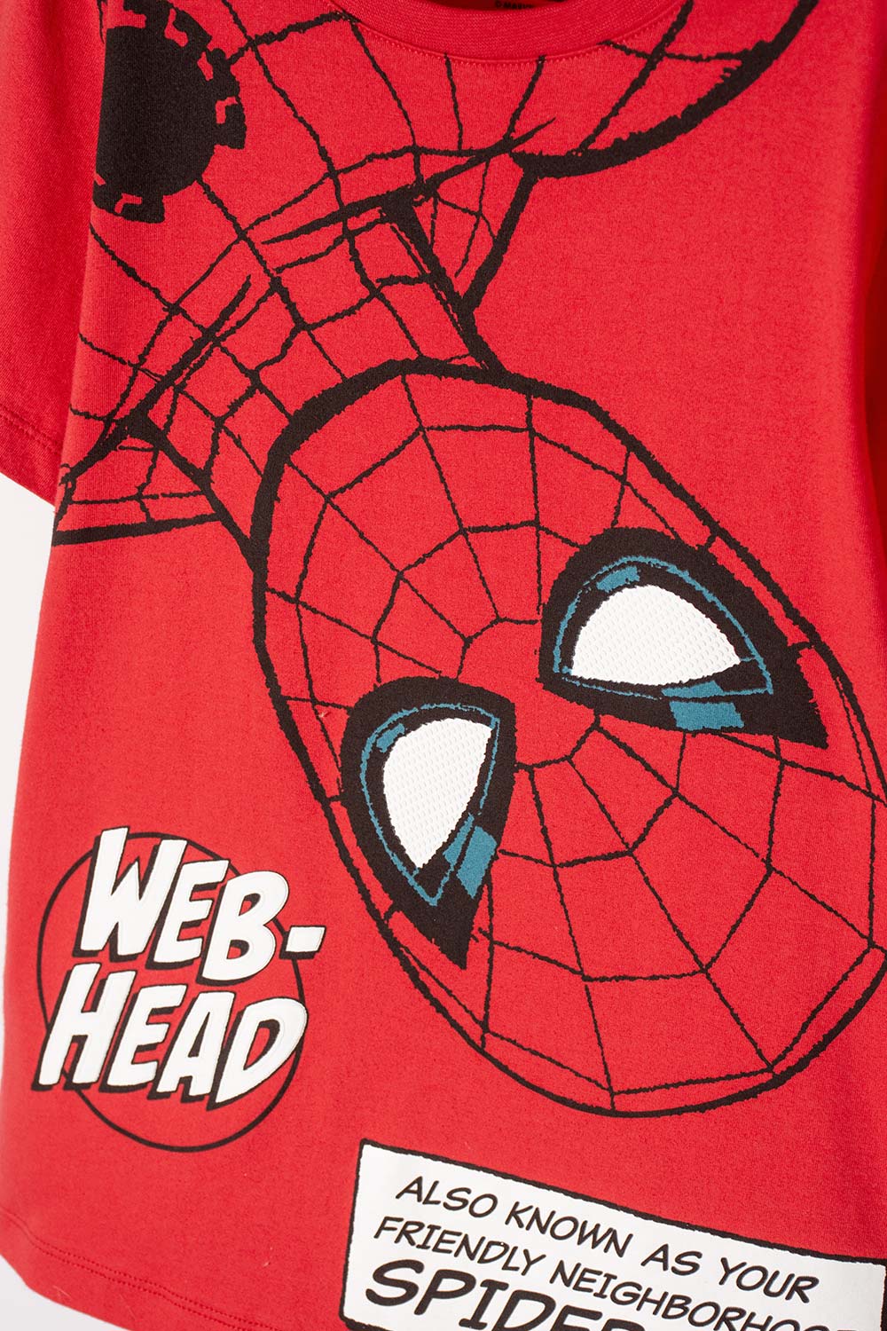 CAMISETA DE SPIDER-MAN MANGA CORTA ROJO PARA NIÑO