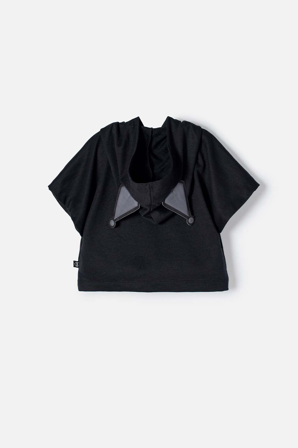 CAMISETA DE KUROMI CON CAPUCHA NEGRO PARA NIÑA.