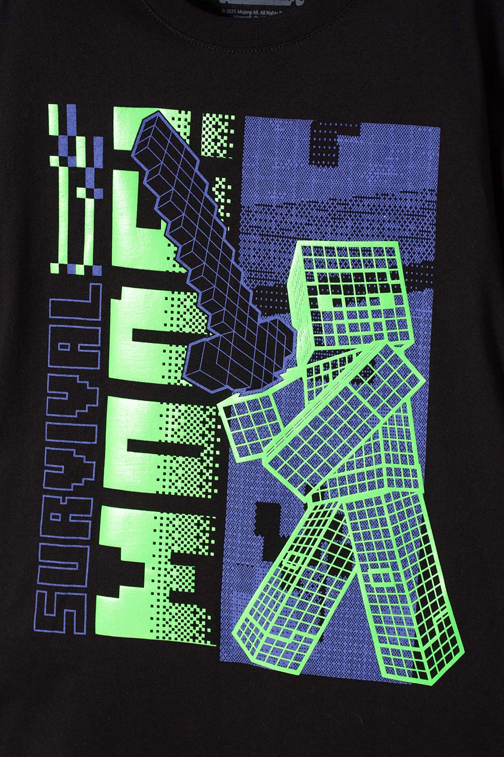 CAMISETA DE MINECRAFT QUE ALUMBRA EN LA OSCURIDAD PARA NIÑO