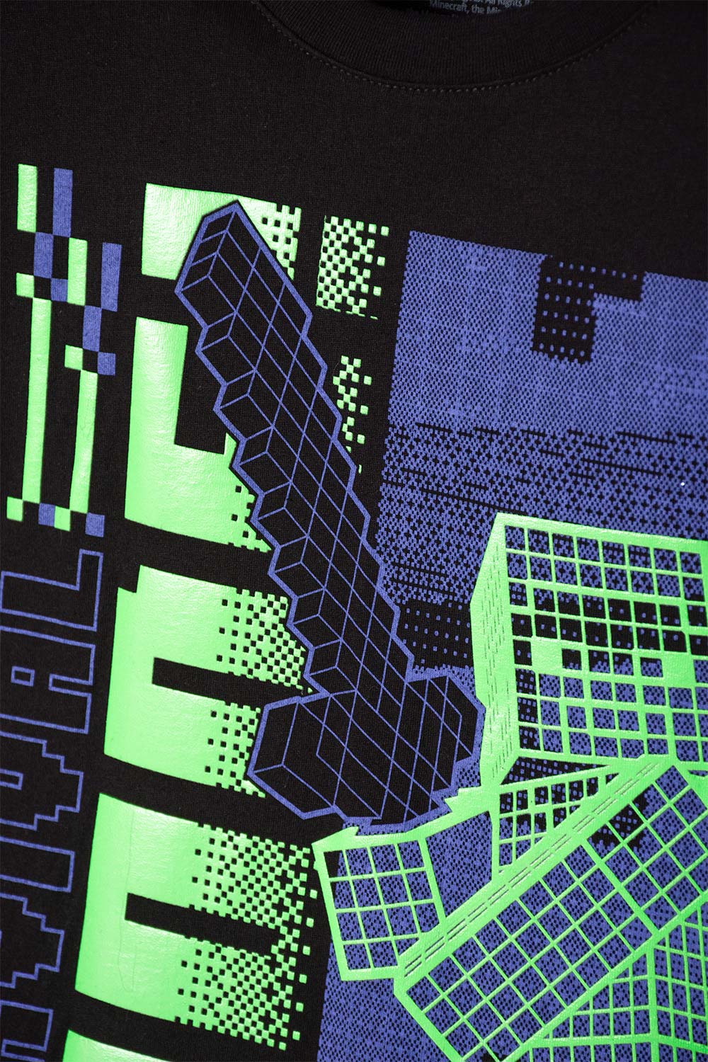 CAMISETA DE MINECRAFT QUE ALUMBRA EN LA OSCURIDAD PARA NIÑO
