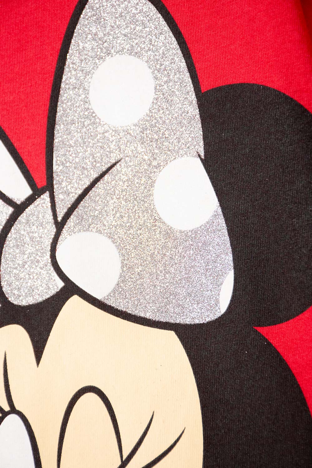 CAMISETA DE MINNIE MOUSE MANGA CORTA ROJO PARA NIÑA