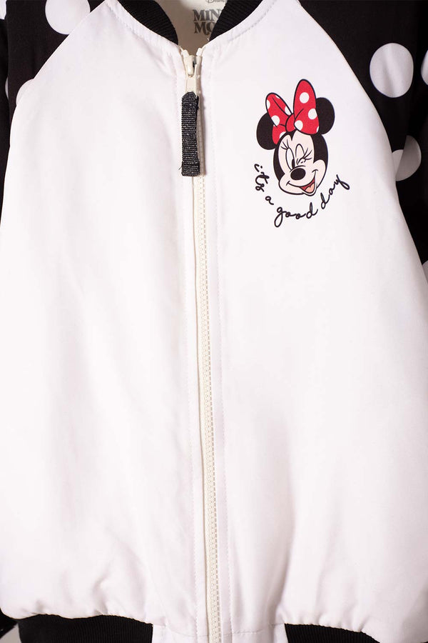 CHAQUETA MINNIE MOUSE CON CIERRE ROJO PARAISO PARA NIÑA