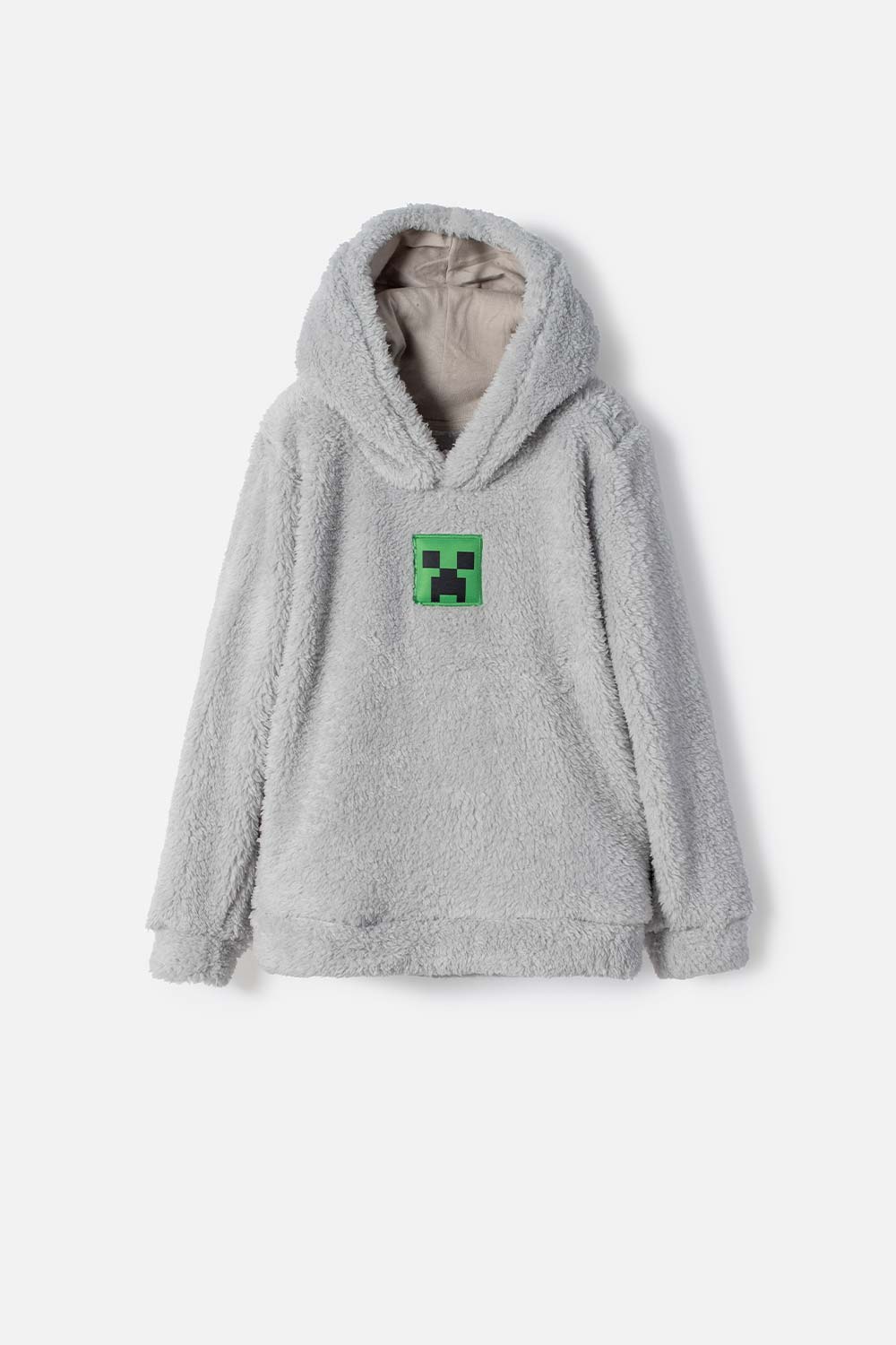 BUZO DE LA MINECRAFT CERRADO GRIS PARA NIÑO
