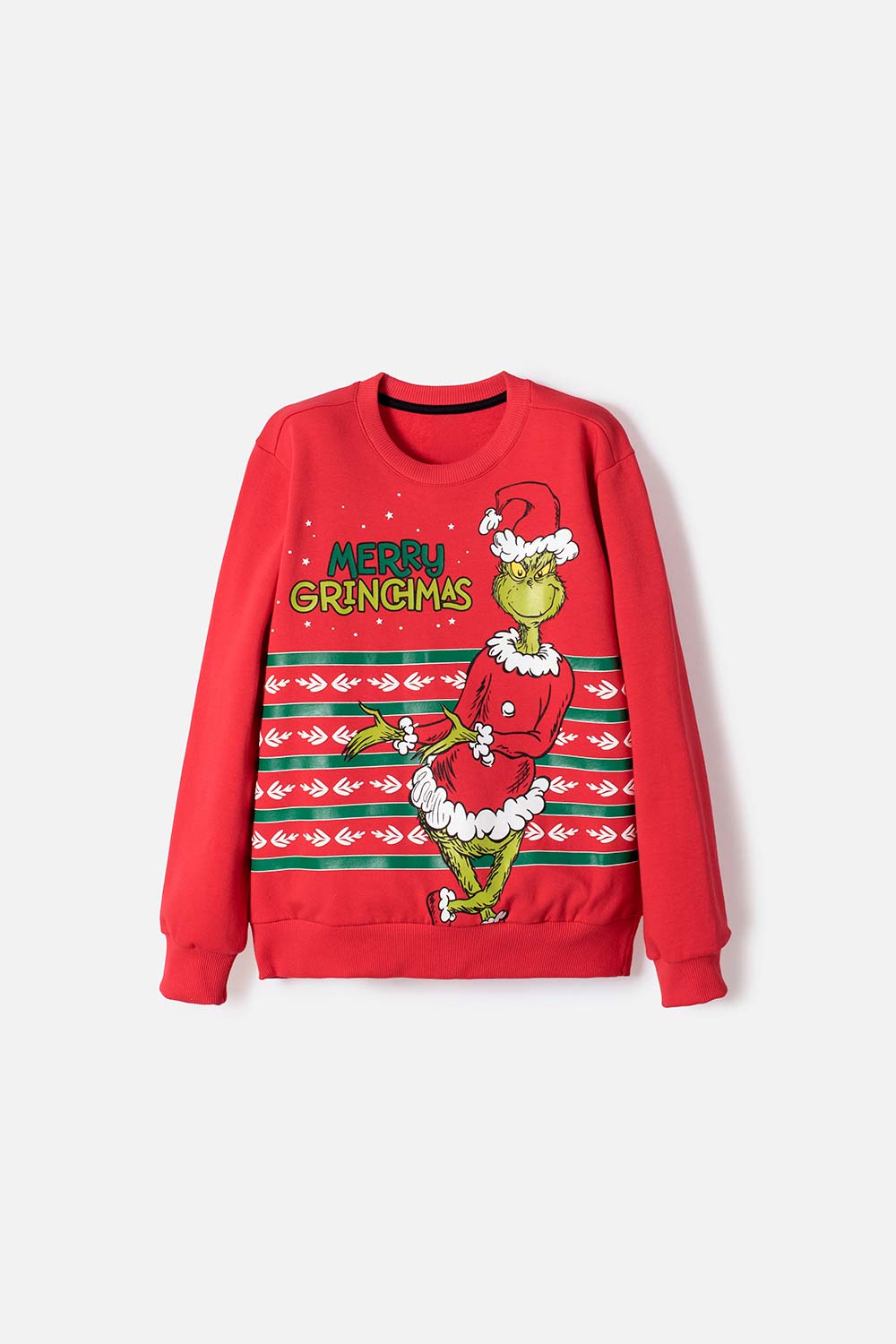 BUZO DE GRINCH CERRADO ROJO PARA NIÑO