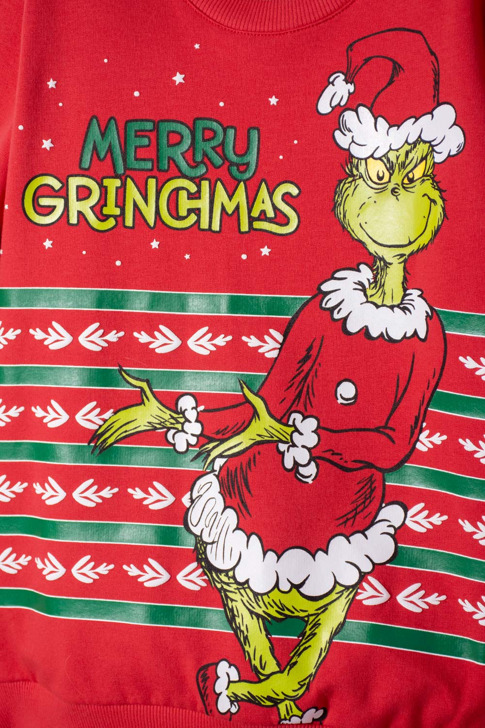 BUZO DE GRINCH CERRADO ROJO PARA NIÑO