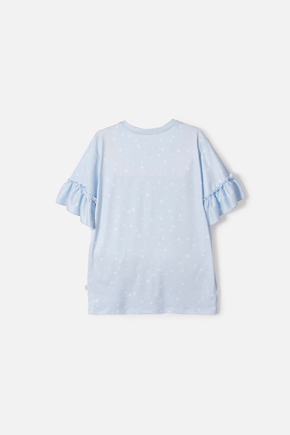 CAMISETA DE FROZEN MANGA CORTA AZUL CIELO PARA NIÑA