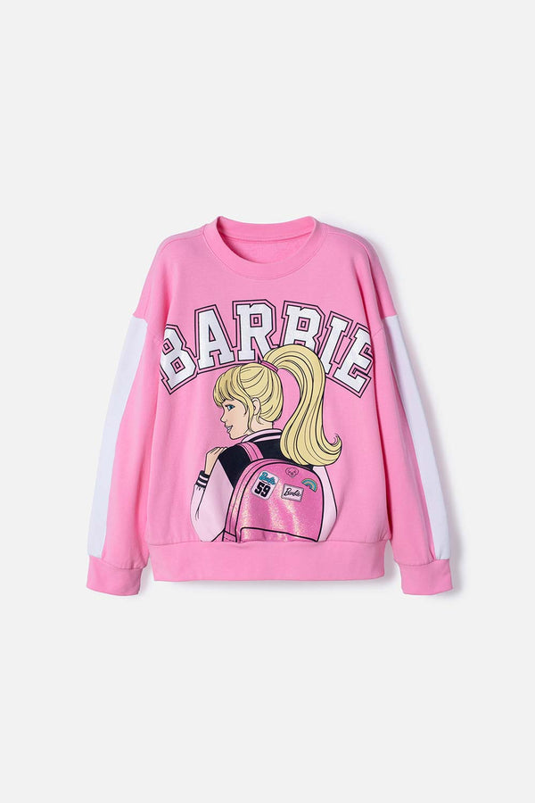 BUZO DE BARBIE CERRADO ROSADO PARA NIÑA